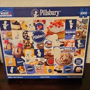 PILLSBURY 1000 PIECE WHITE MOUNTAIN PUZZLE